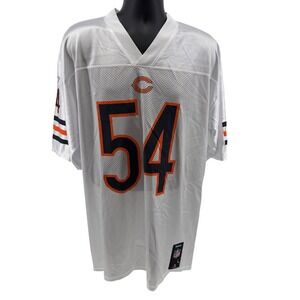 Brian Urlacher Chicago Bears Reebok Jersey Mens L White  NFL Football 54 Mesh